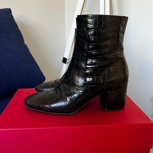 Givenchy Black Croc Leather Boots - IT 36 (6 US)